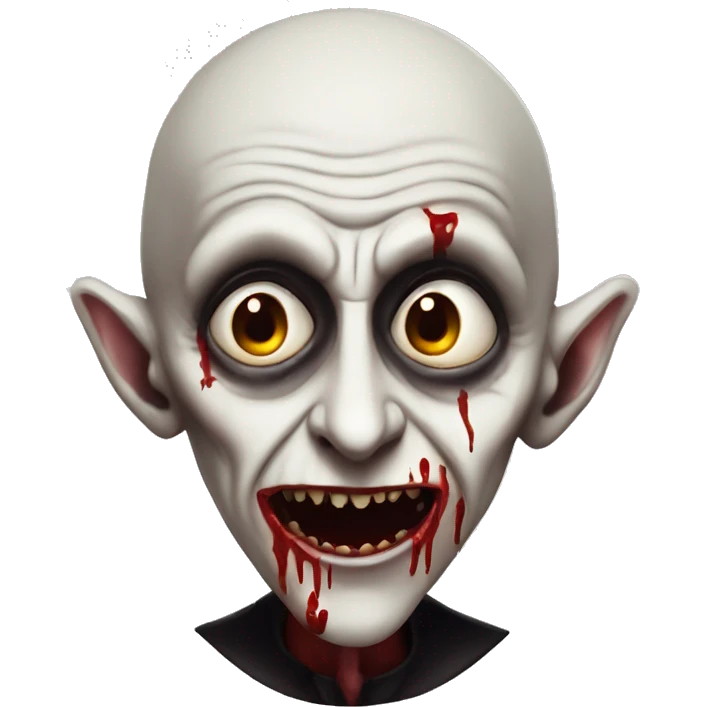 nosferatu with blood emoji
