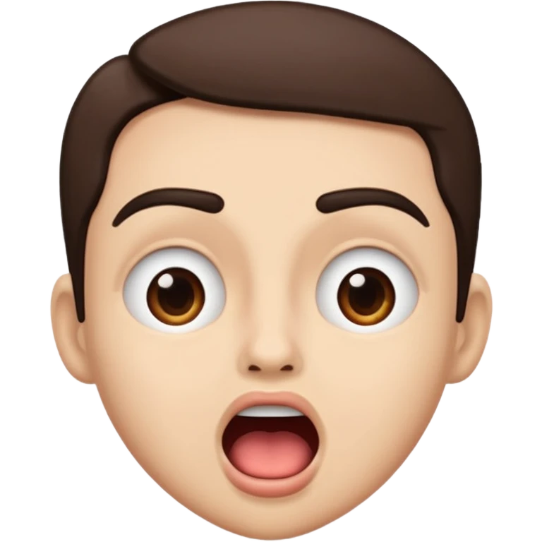Cara con boca abierta y una ceja para arriba  emoji