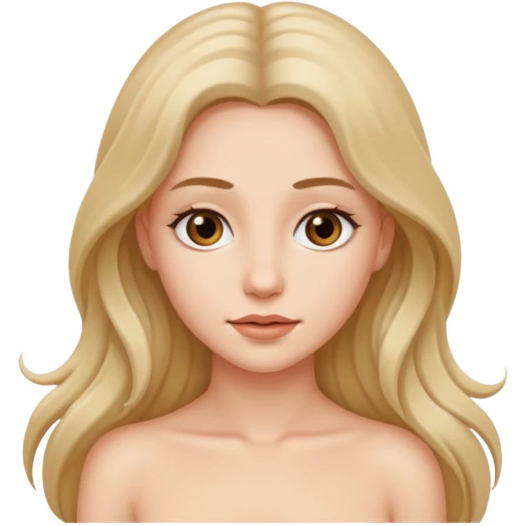 Woman without clothes with tits emoji