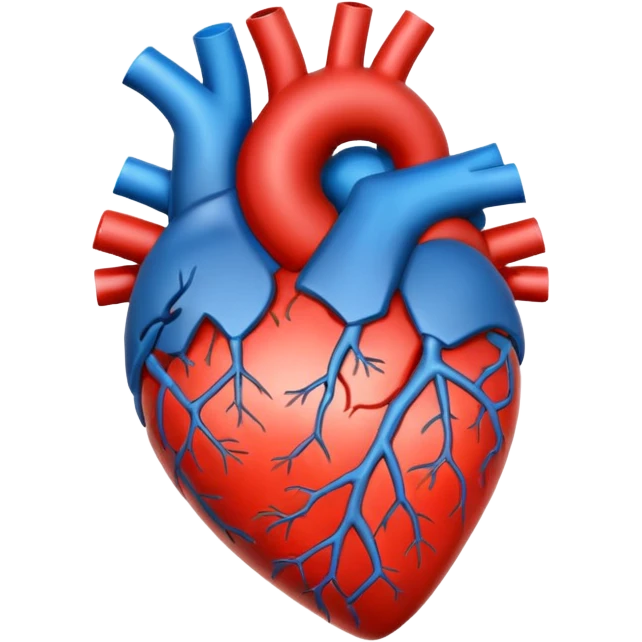Heart overcharged, veins glowing like circuitry emoji