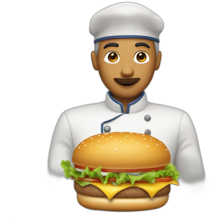 Titeuf qui mange un burger emoji
