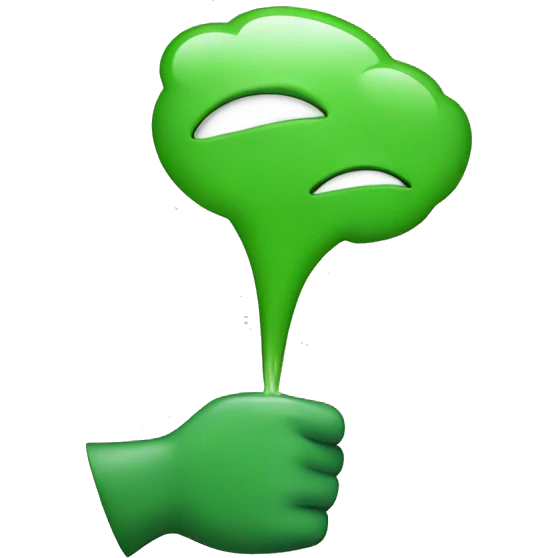 A person spitting green while smiling emoji
