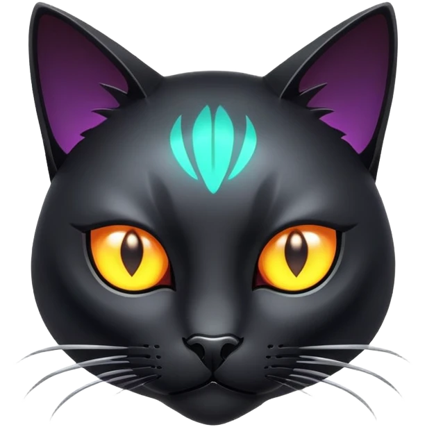 Futuristic black cat-Fakémon-creature emoji