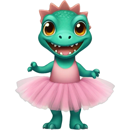 Dinosaur in a tutu  emoji