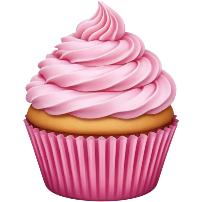 Cupcake with pink icing emoji