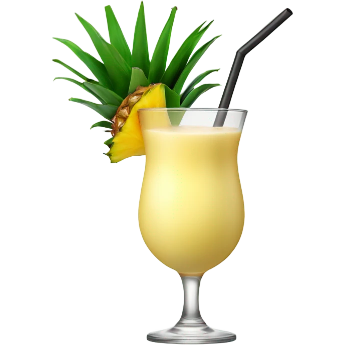 Piña colada cocktail glass  emoji