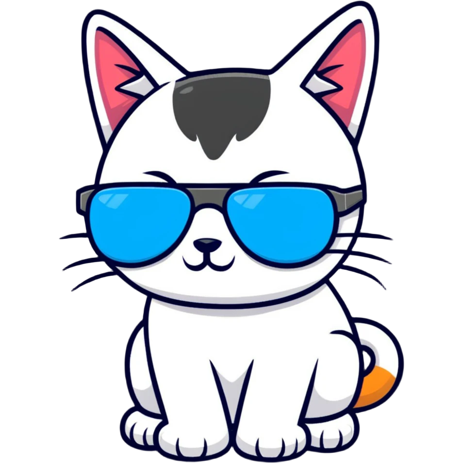 Cat with sunglasses emoji
