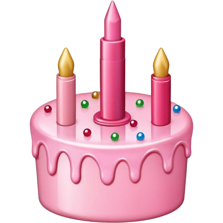 Birthday cake lipgloss  emoji