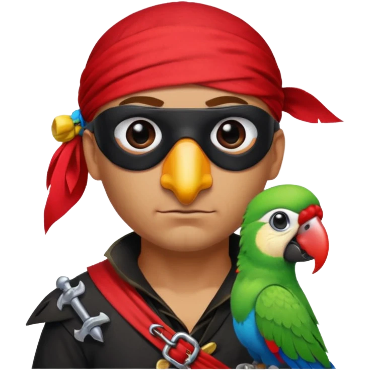 pirate and parrot emoji