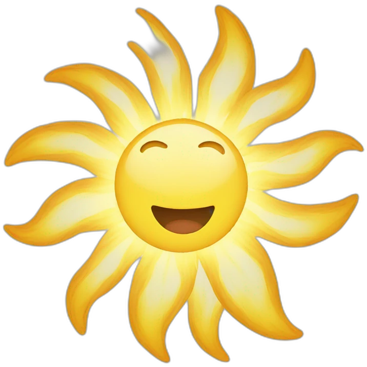 a sun waving emoji