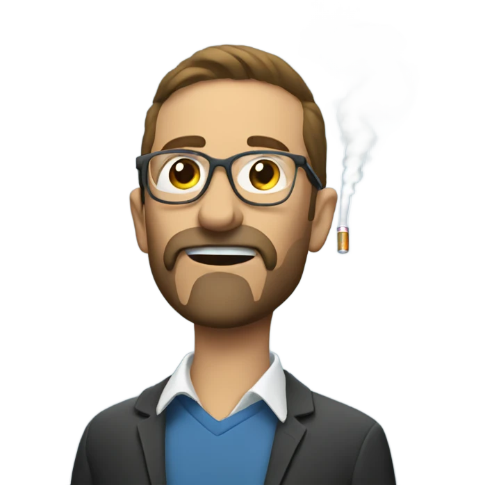 whiteTeacher vaping emoji