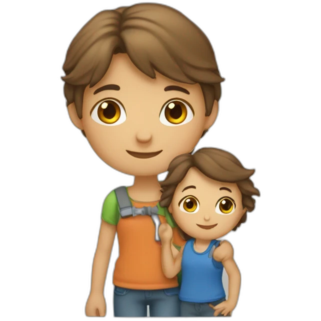 Une fille et un garçon qui se tiennent la main emoji