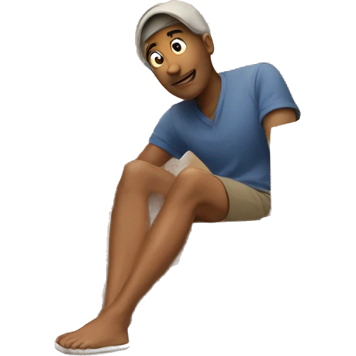 legs under pile of moving boxes emoji