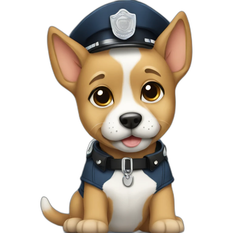 Police puppy emoji