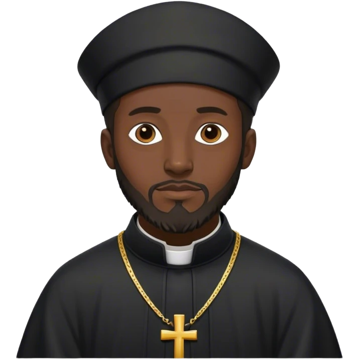 an Orthodox priest in black clothes emoji