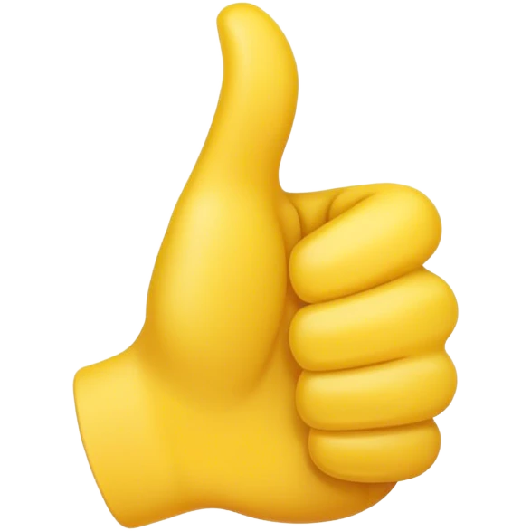 Thumbs up emoji with short thumb  emoji