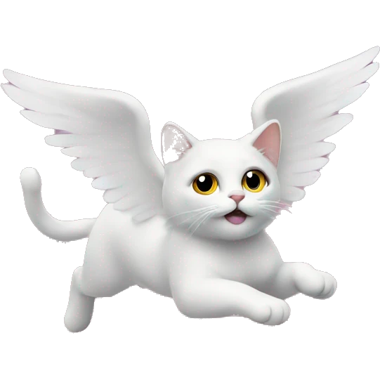 A cat flying through heaven  emoji