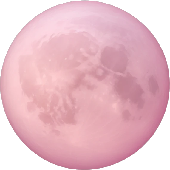 pastel pink moon emoji