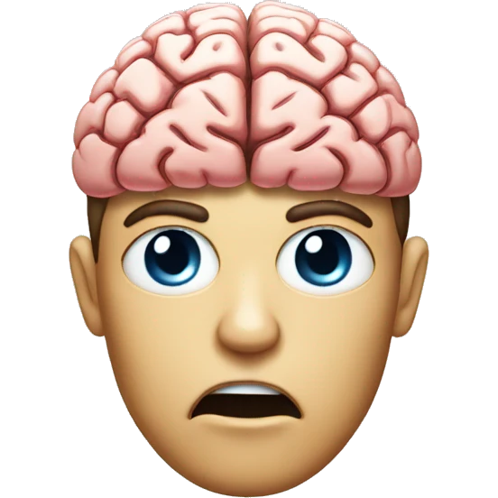 Face with a brain freeze emoji