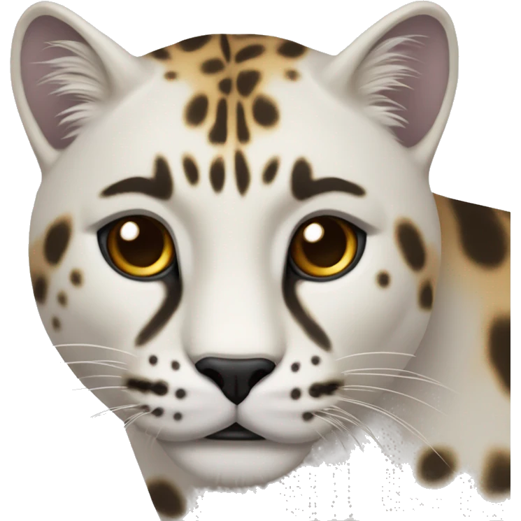 una pantera blanca con una piruleta emoji