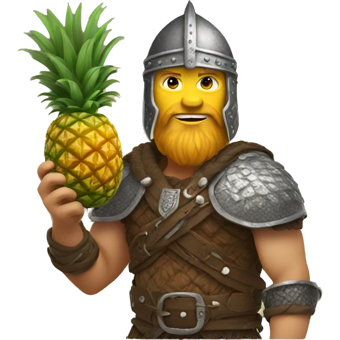 Viking holding a Pineapple  emoji