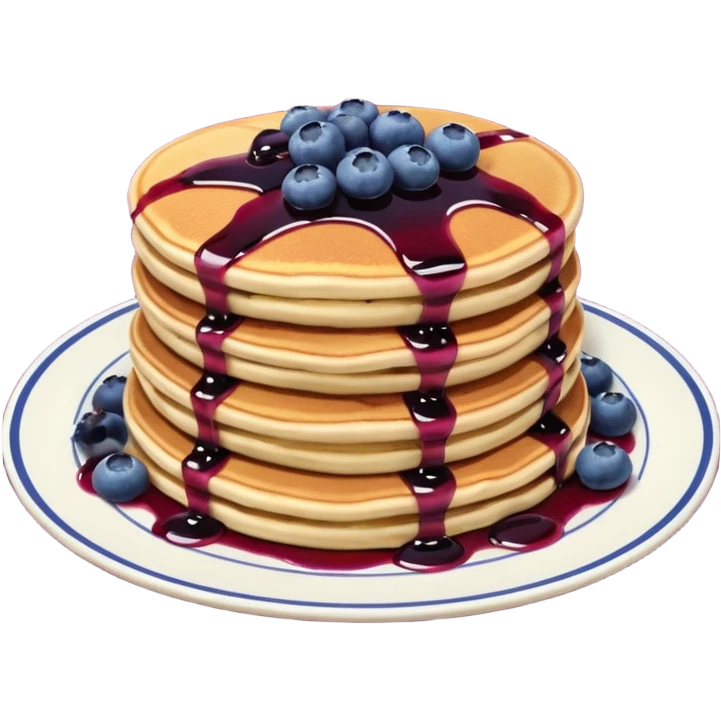 Blueberry pancakes  Burgundy emoji