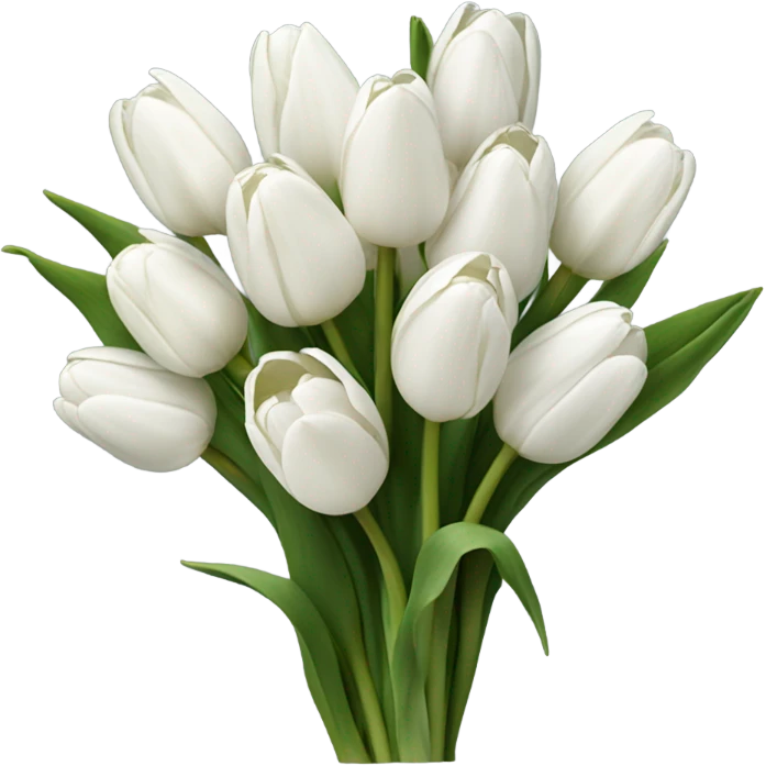 bouquet of white tulips emoji