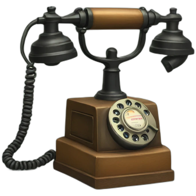 cute 1920s wallphone emoji