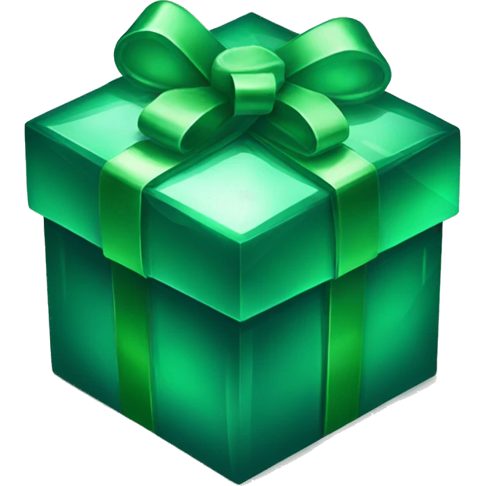 emerald glass gift box emoji