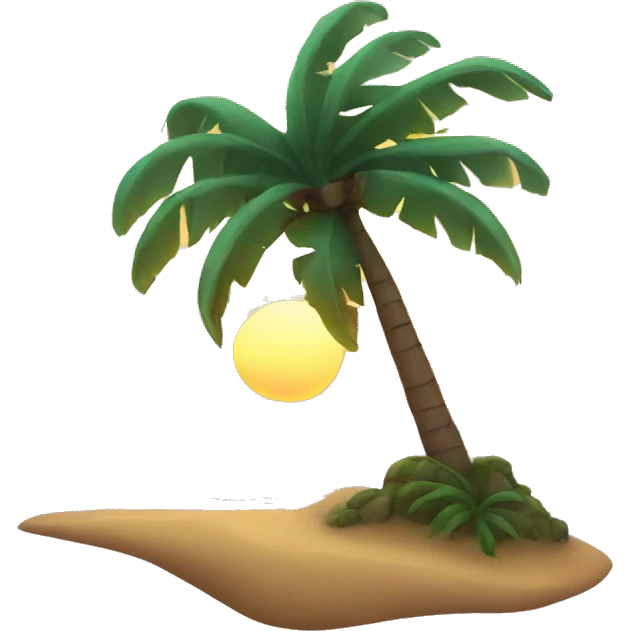 Sunset on tropical island  emoji