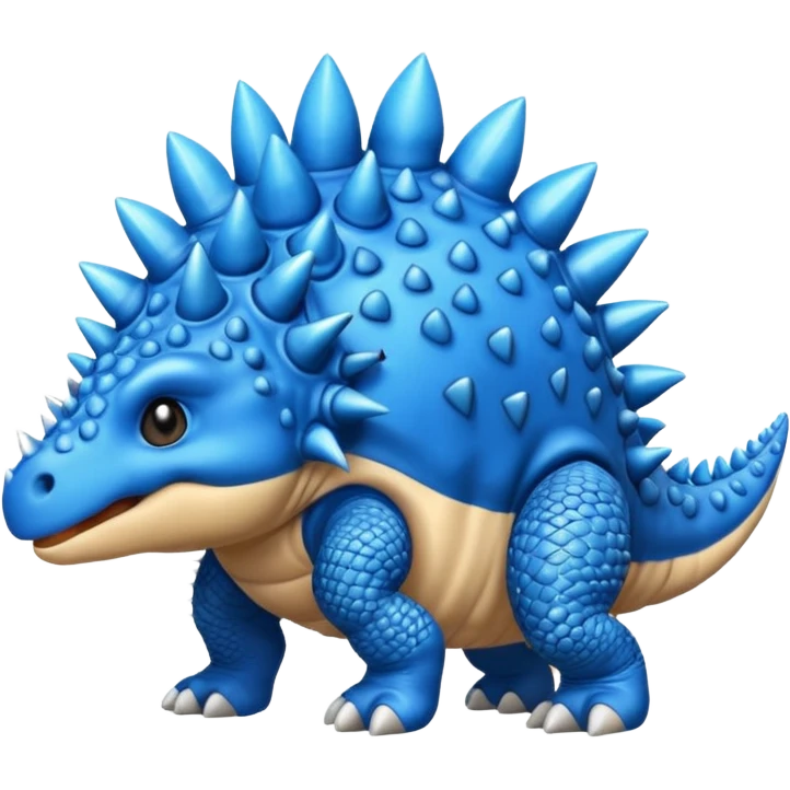 As un emoji de el dinosaurios ANQUILOSAURIO de perfil en color azul que sea bebe  emoji