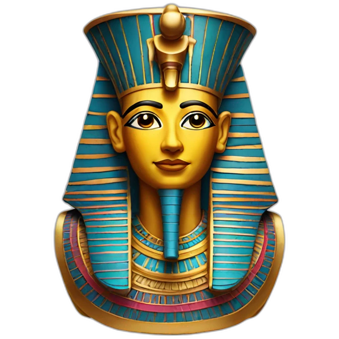 colourful statue of egypt god in hat emoji