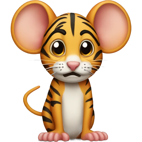 Mouse with a guilty Face and Tiger stripes  emoji