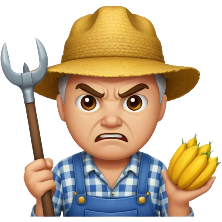angry farmer  emoji