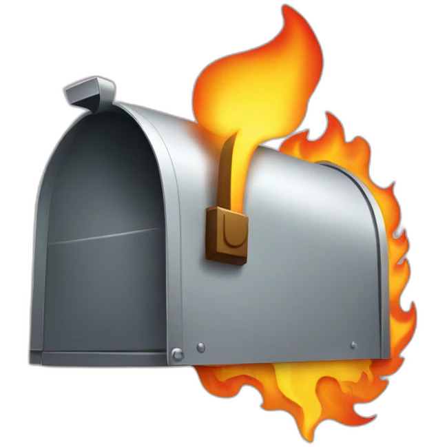mailbox in flames emoji