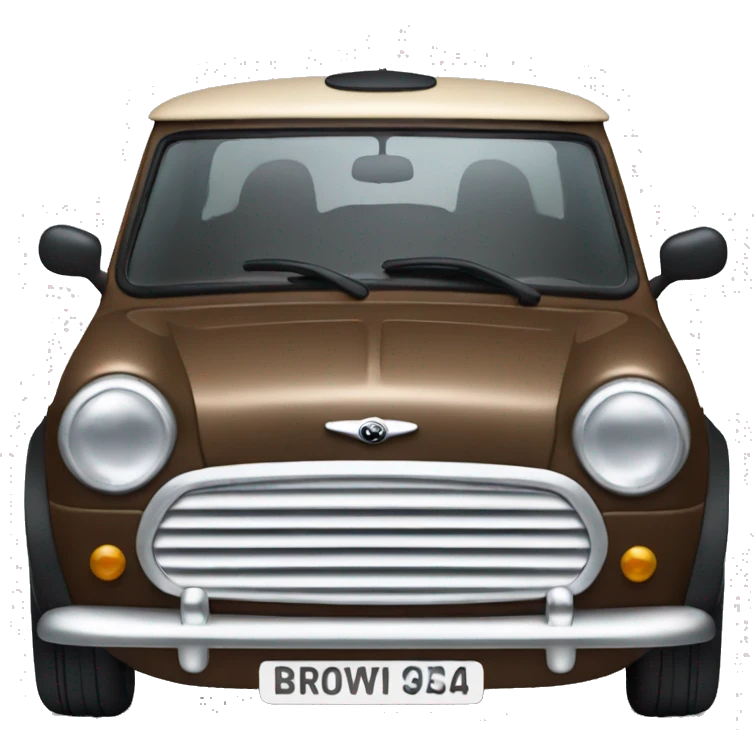 Brown mini cooper car emoji
