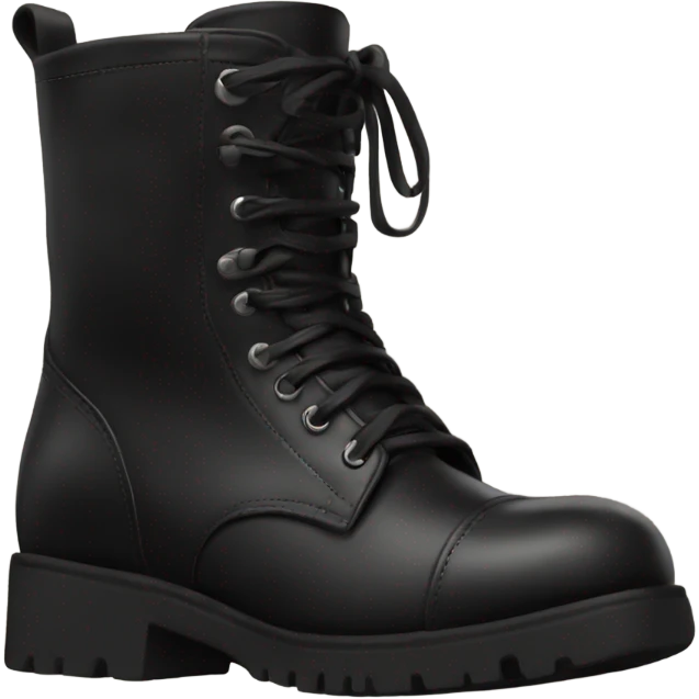 Combat boots black emoji