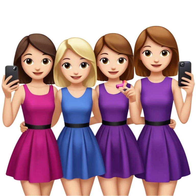 girls taking photo in club background emoji