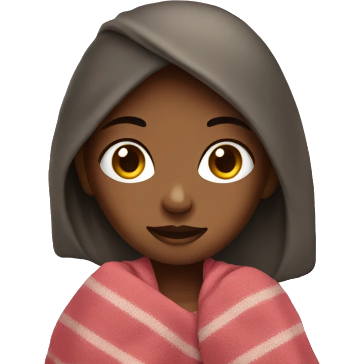 Girl with blanket emoji