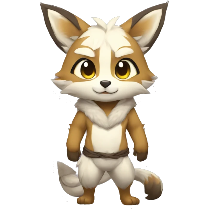 Kemono-style, Chibi, Anthro-Fur-Sona-Fakémon, apparels, Full Body emoji