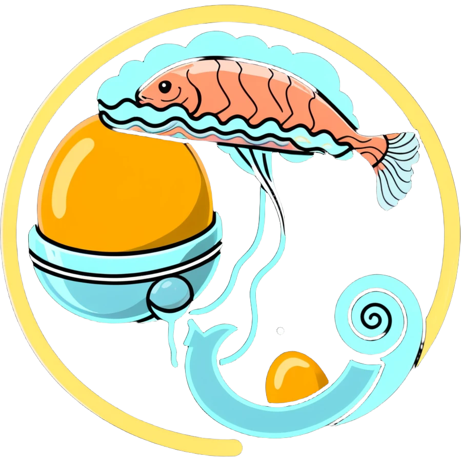 A glowing crystalline brain with mental fog dissipating around it. Ethereal pieces of salmon, golden egg yolk, and fermented soy float in a spiral, sending thin beams of light that activate bright points on the cerebral cortex, creating an expanded focus circuit. emoji