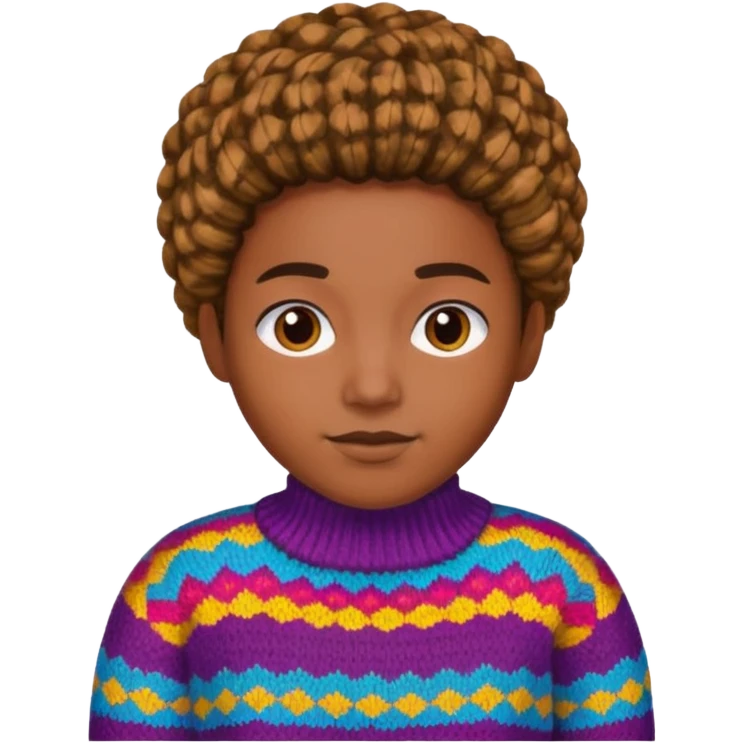 Knitted hair  emoji
