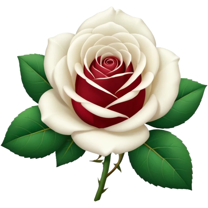 white rose, no green leaves emoji