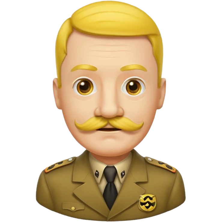 Emoji jaune avec la moustache d’hitler emoji