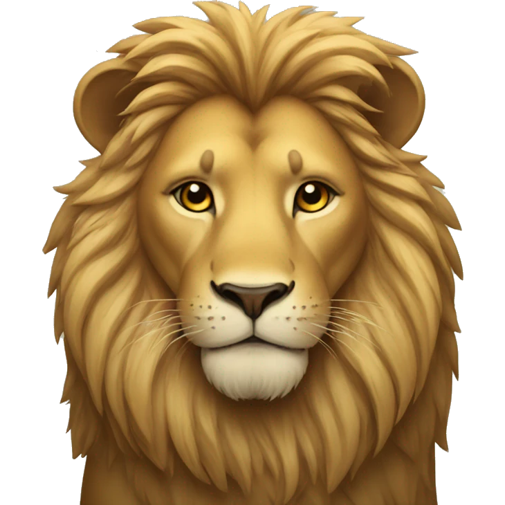 Lion with heart emoji