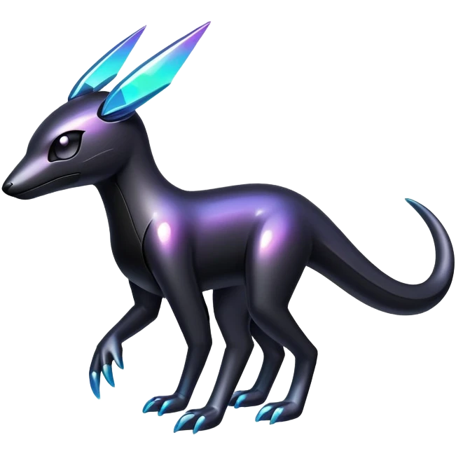 Futuristic Iridescent black dark fakemon emoji