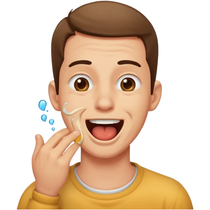 Guy choking himself laughing emoji