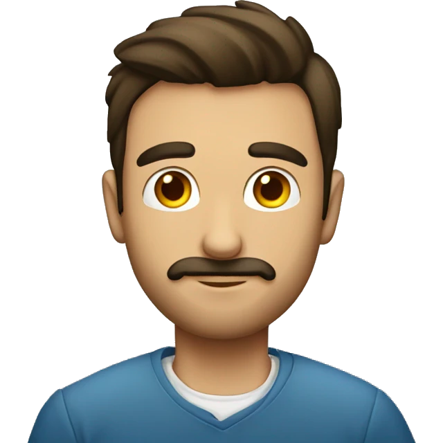 Hombre moreno con libros sin gafas emoji