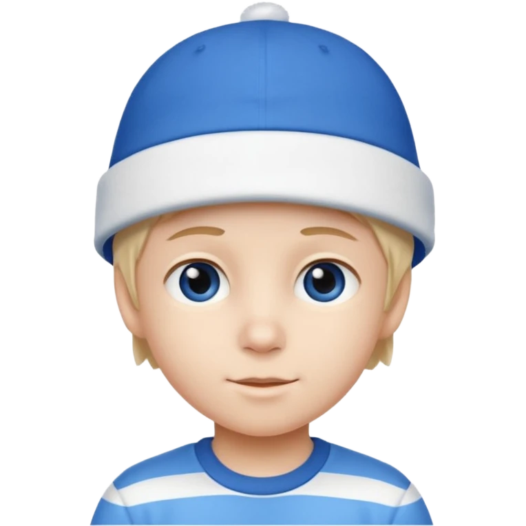 kid with blue and white hat emoji