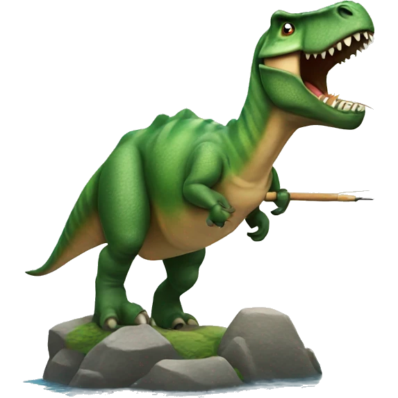 Dinosaur fishing  emoji